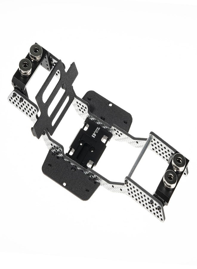 RampCrab Carbon Fiber Chassis Kit for SCX24, 7° Angled Skid, LCG Chassis Kit for Axial SCX24 C10 Upgrade Parts, JLU, Bronco, Deadbolt, Silvery - Image 1